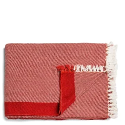 Borderline Blanket Fox Red>Daylesford Organic Clearance