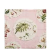 Daylesford X Colefax Quince Garden Napkin in Pink with Fern>Daylesford Organic Flash Sale