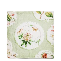 Daylesford x Colefax Quince Garden Napkin in Green With Passion Flower>Daylesford Organic Outlet
