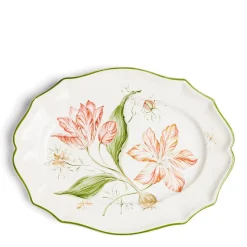 Daylesford x Colefax Quince Garden Serving Plate With Pink Tulips>Daylesford Organic Best Sale