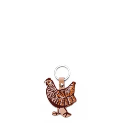 Leather Chicken Keyring>Daylesford Organic Fashion