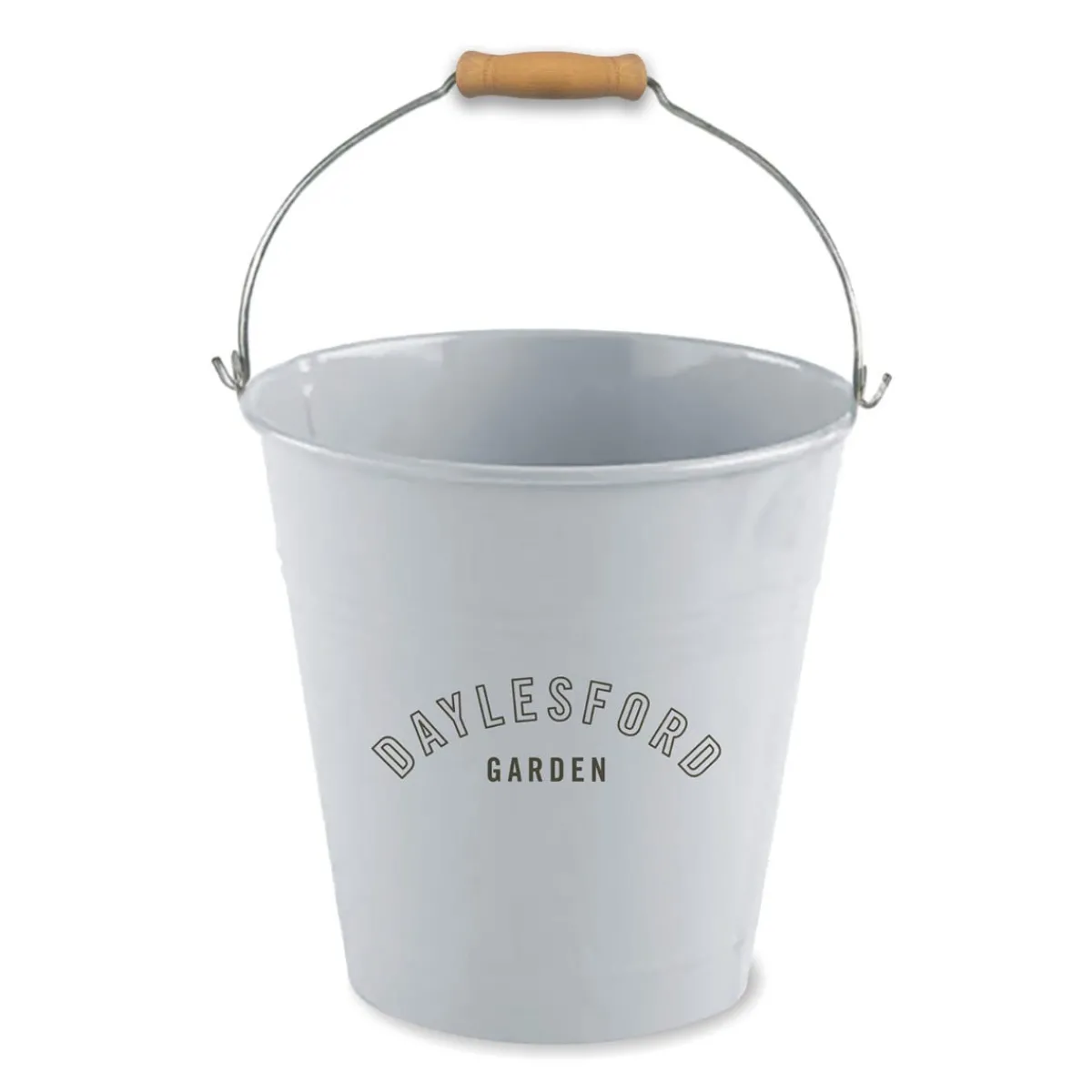 Metal Bucket with Wooden Handle>Daylesford Organic Shop