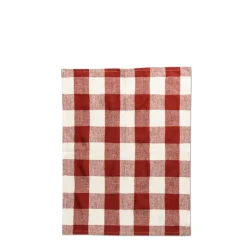 Portobello Gingham Tea Towel Red>Daylesford Organic Shop