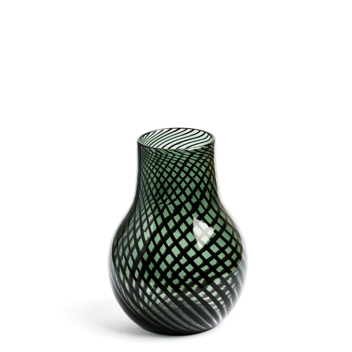 Riley Stout Green & Black Stripe Vase Small>Daylesford Organic Online