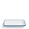 White & Blue Enamel Rectangular Dish Large>Daylesford Organic Best