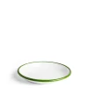 White & Green Enamel Bowl>Daylesford Organic Shop